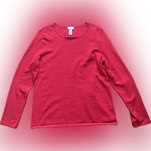 Chico's Bold Red Long Sleeve Blouse